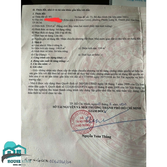 BÁN  CĂN  BIỆT  THỰ  SÂN  VƯỜN 